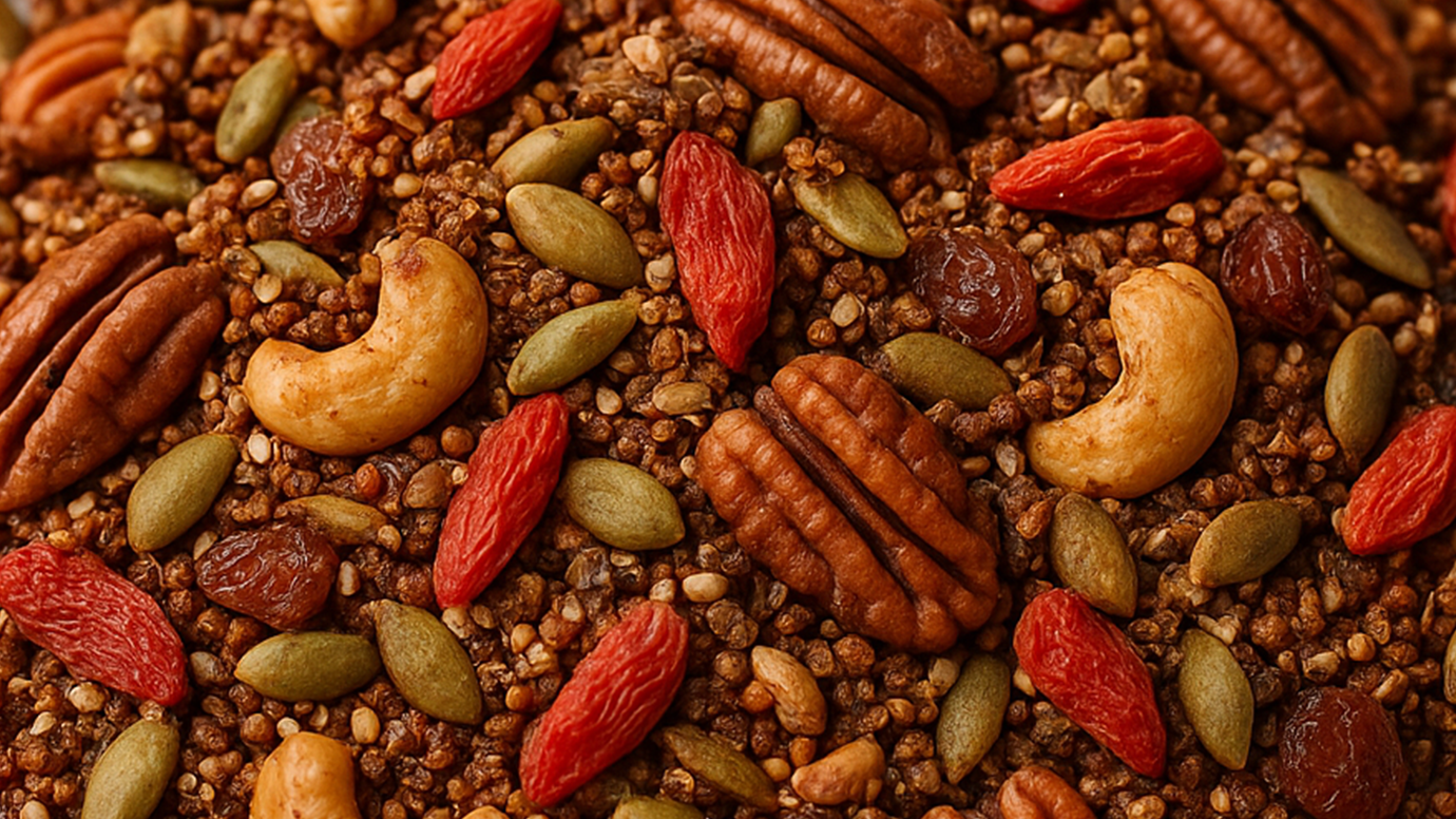 An assortment of granola.