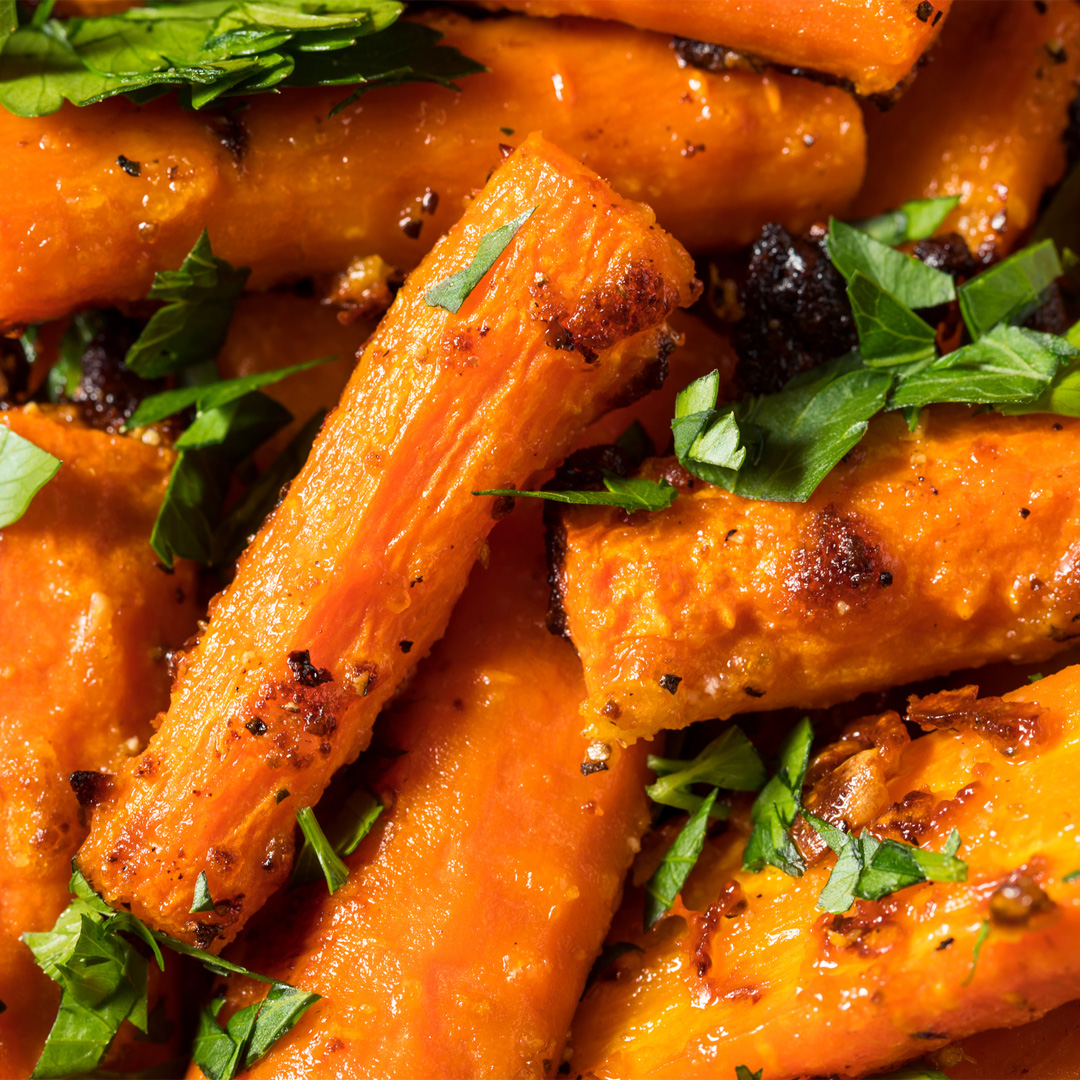 Herb roasted carrots.