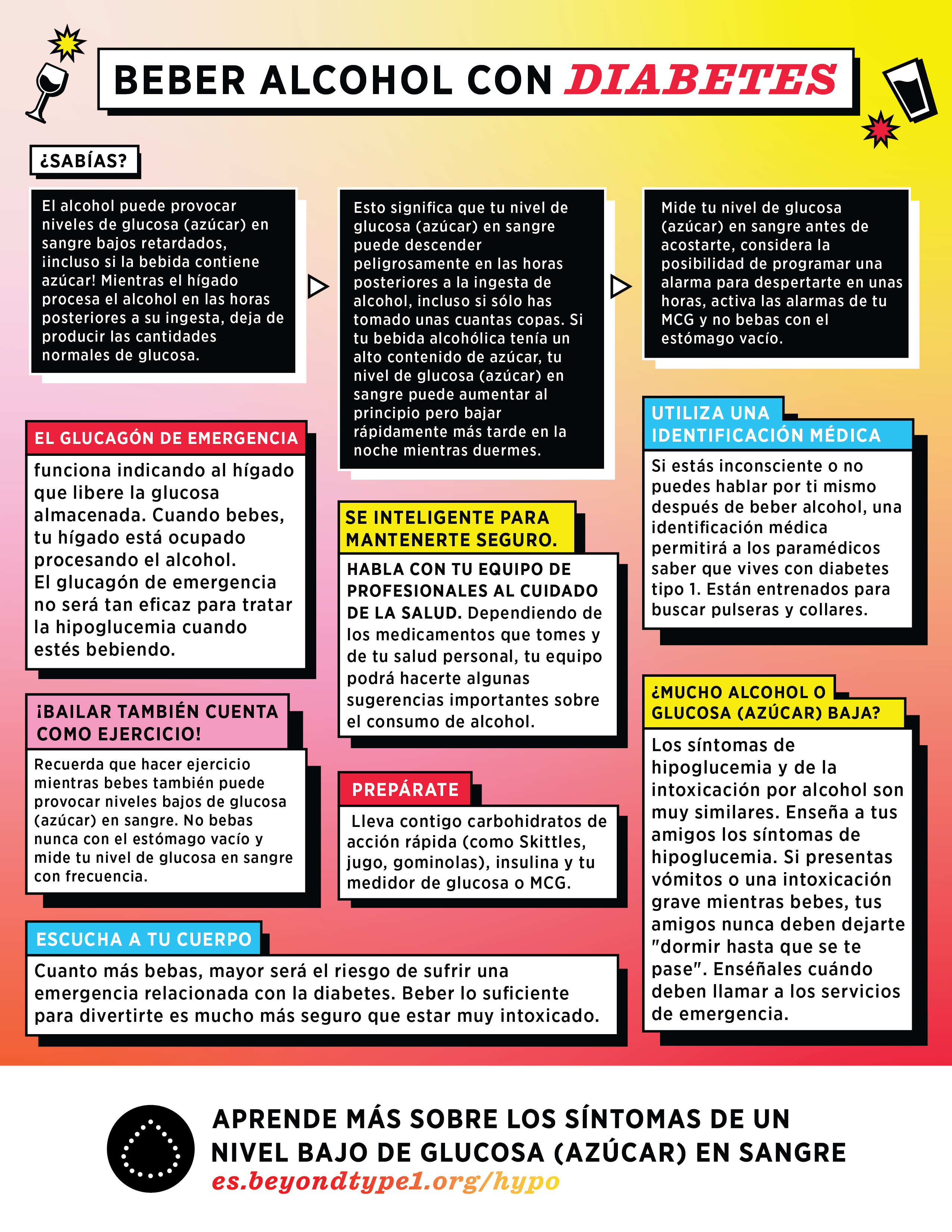 alcohol and low blood sugars infographic