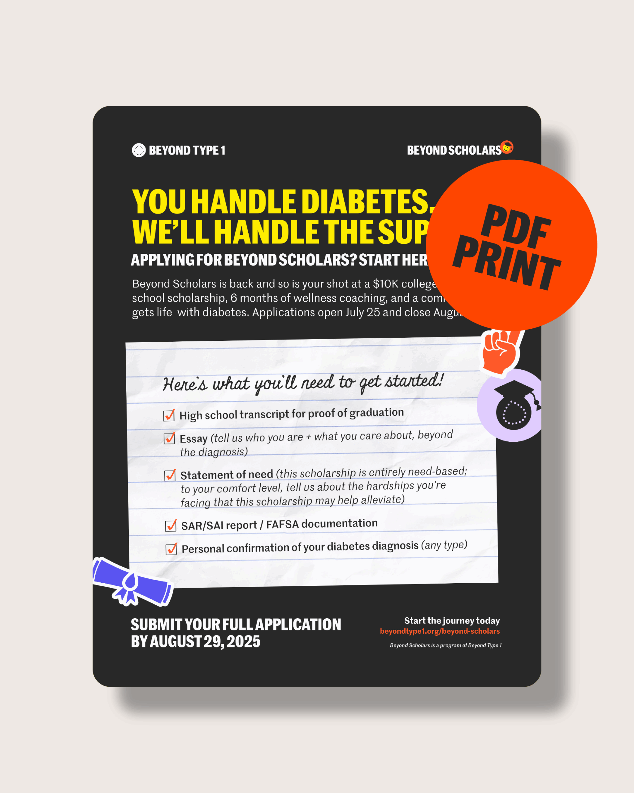 PDF Print downloadable preview for scholarship sharing
