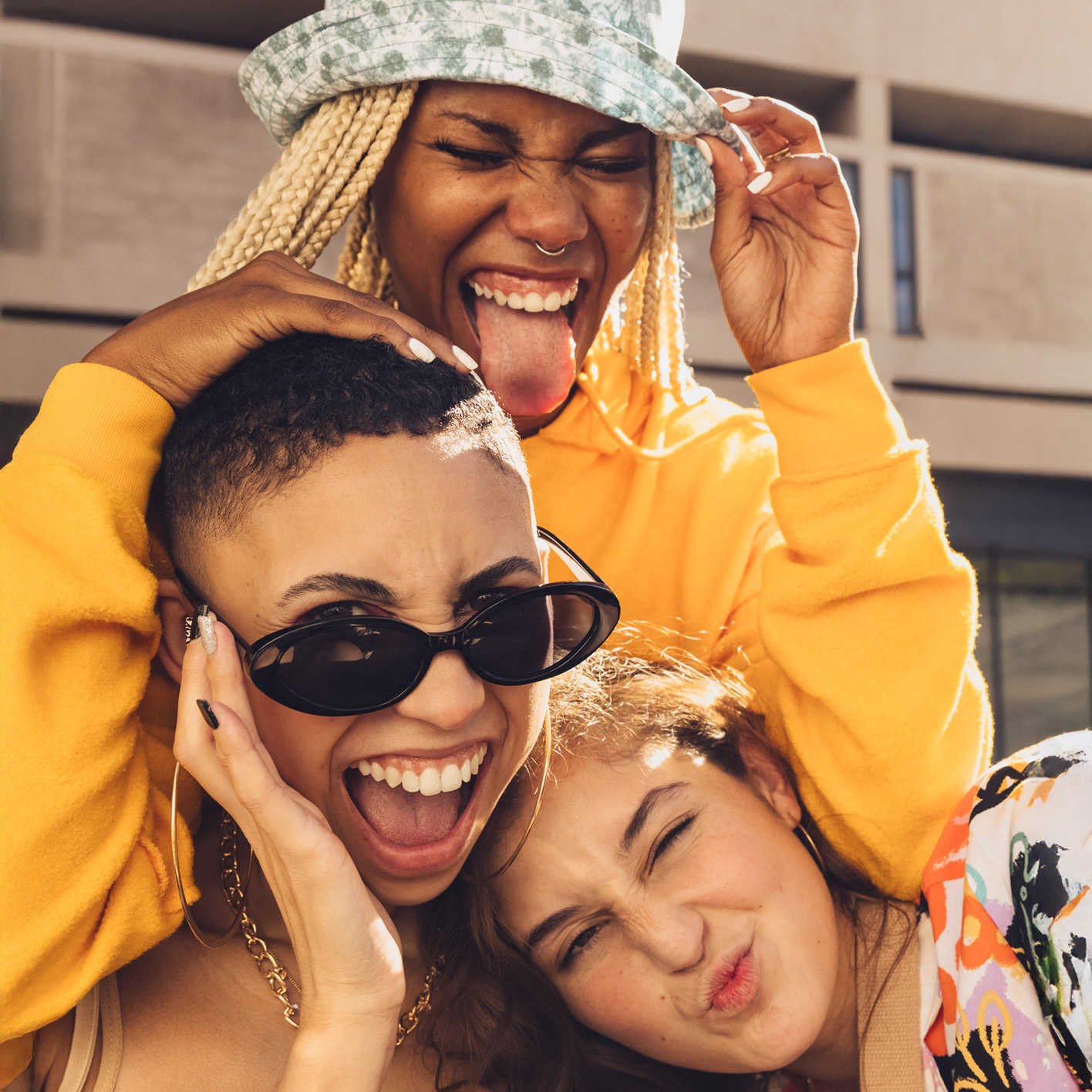 Group of friends having fun