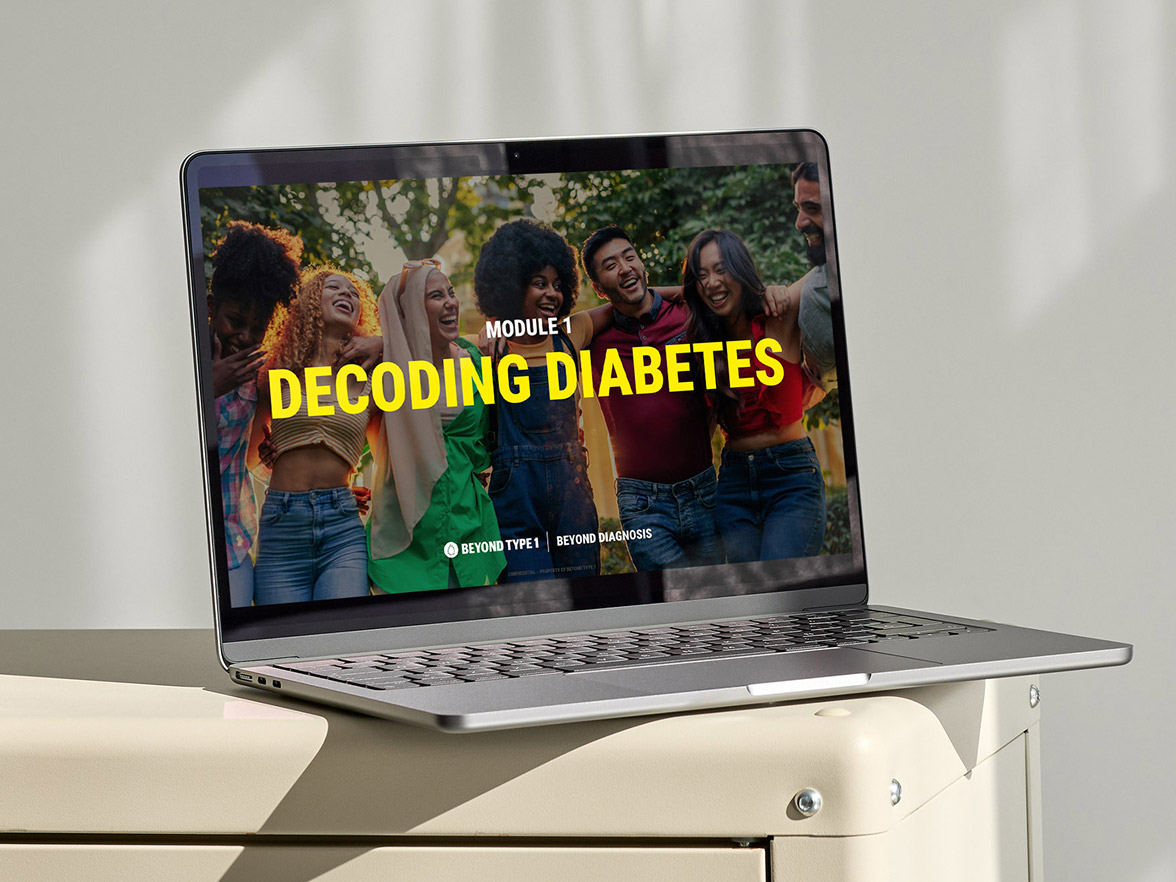 Presentation deck on laptop computer