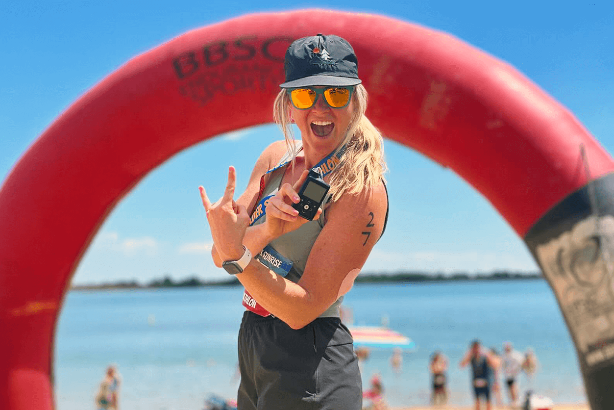 Runner Brooke Stewart poses after a race.