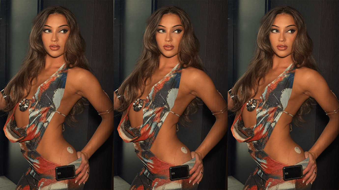 Tri collage of Love Island's Jaden Ashely